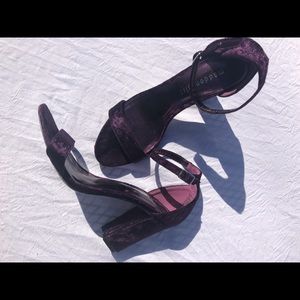 COPY - Adorable purple velvet heels.